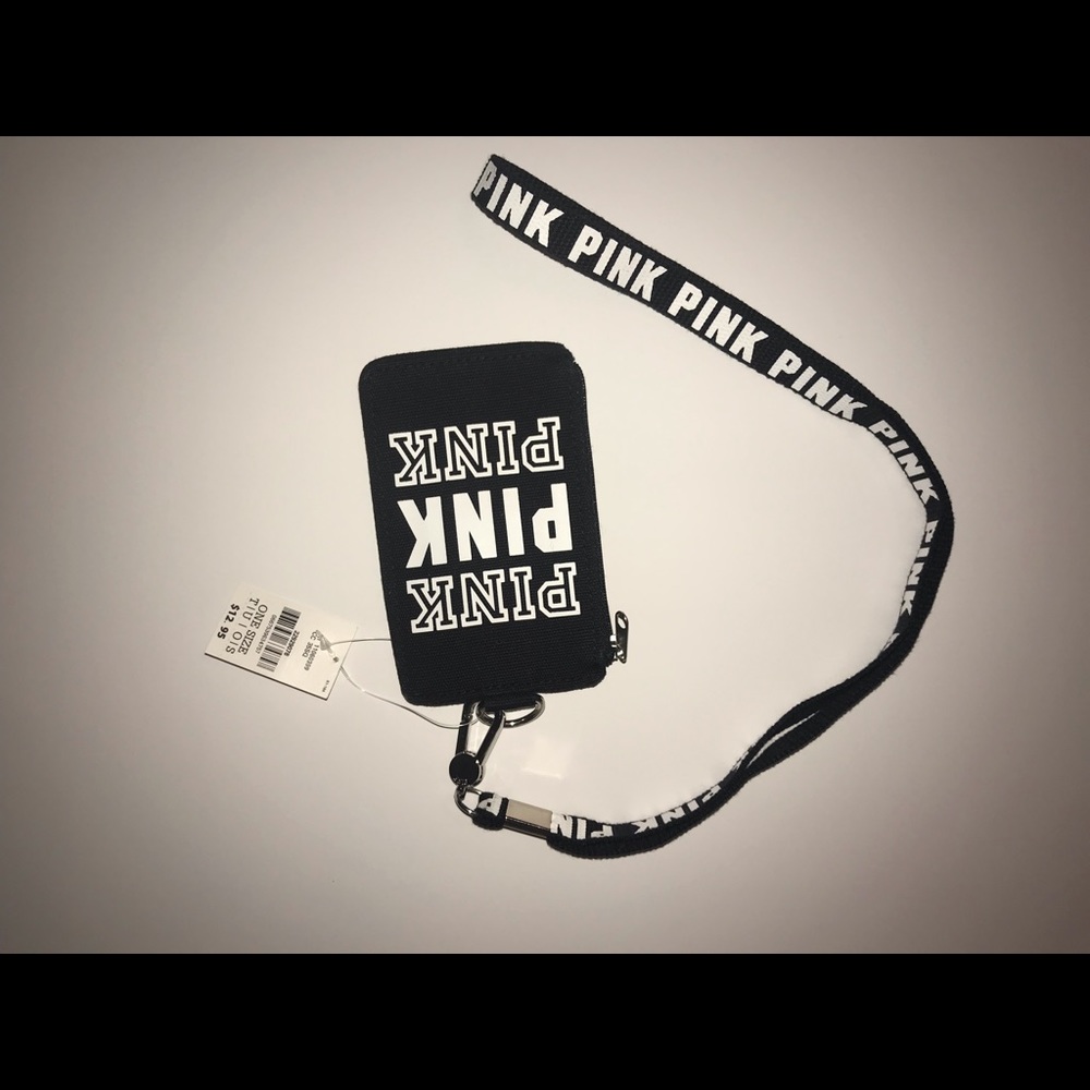 PINK lanyard and card/id holder